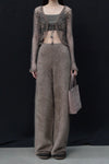 SWAYING 24 Autumn and Winter Cashmere Short Camisole Series SW-SW24AW1T03-HUILV Gray Green SW24AW1T04